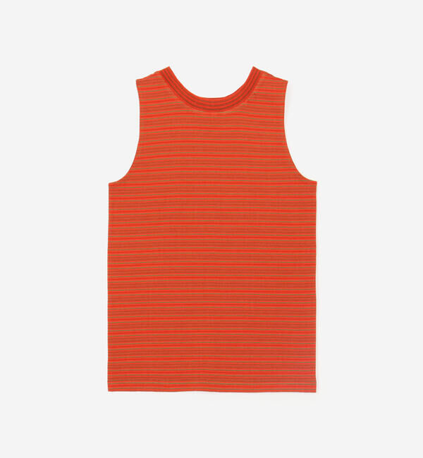  「Yonetomi | 〈別注〉ボーダータンクトップ WOMEN」|Tシャツ・カットソー|ORANGE系1