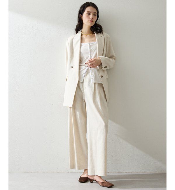 THE PAUSE「【THE PAUSE】コットンリネンタックパンツ」|その他|