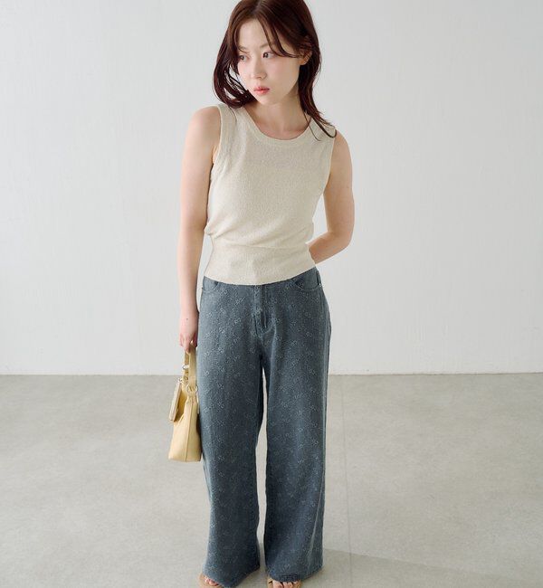  「【新色追加/6色展開】ブークレニットタンク」|キャミソール|