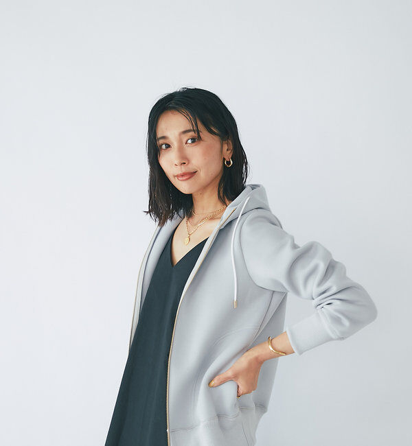  「スポンジダンボールZIPパーカーカットソー」|パーカー|