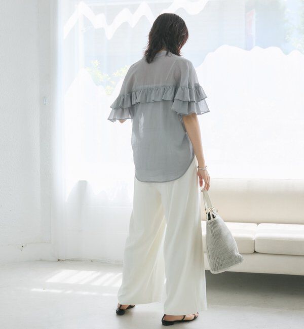  「【4サイズ展開】タックワイドスラックス」|チノ|