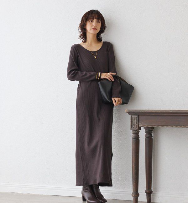  「【3サイズ展開】NEW2WAYロングリブワンピース」|ワンピース|
