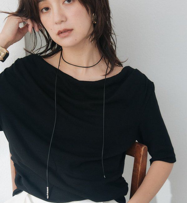  「【接触冷感】ゴブソデネックコンシャスカットソー」|Tシャツ・カットソー|