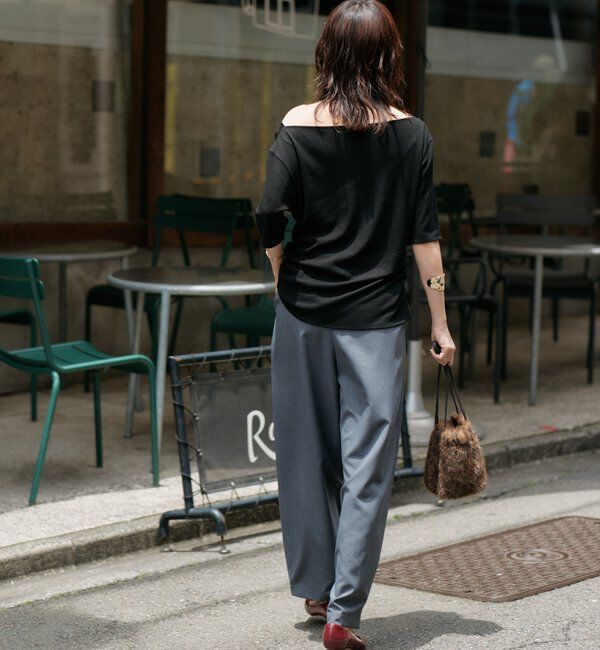  「【接触冷感】ゴブソデネックコンシャスカットソー」|Tシャツ・カットソー|