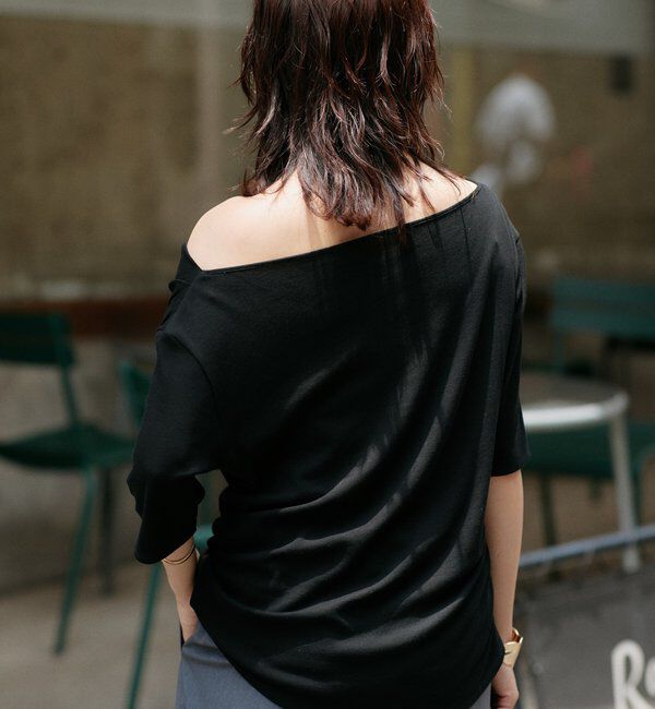  「【接触冷感】ゴブソデネックコンシャスカットソー」|Tシャツ・カットソー|