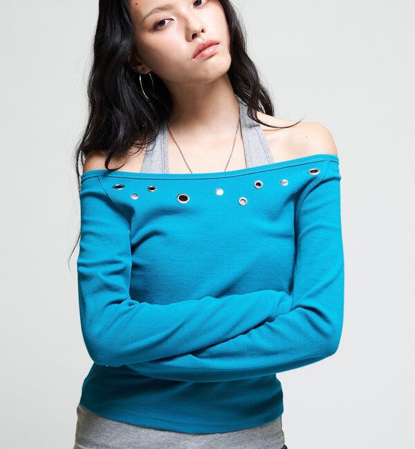  「【WEB限定/26AW新色あり】アイレットオフショルトップス」|Tシャツ・カットソー|