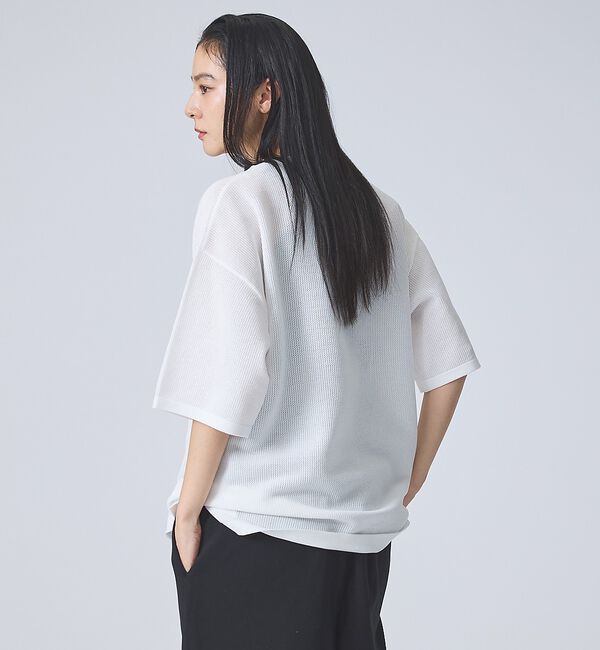 ABAHOUSE「【FORTUNA /フォルトゥナ】ECOTEC KnitメッシュT/エコテックニ」|ニット・セーター|