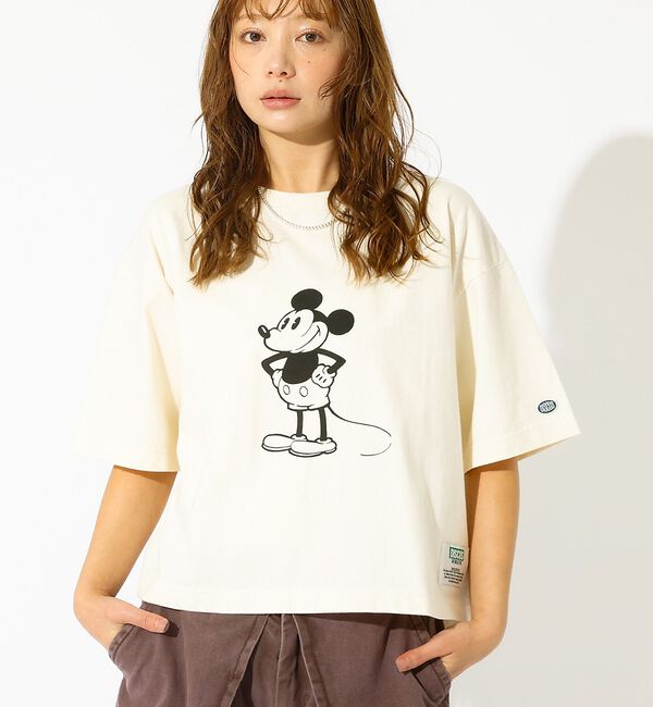 Rouge vif「【DISCUS/ディスカス】DISCUS&times;Disneyコラボ Tシャツ/半袖/デ」|Tシャツ・カットソー|ホワイト系その他1
