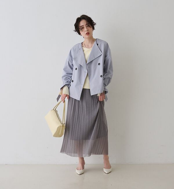 Rouge vif「【撥水・防花粉加工】【一部店舗限定】キャンディスリーブショートトレンチコート」|トレンチコート|