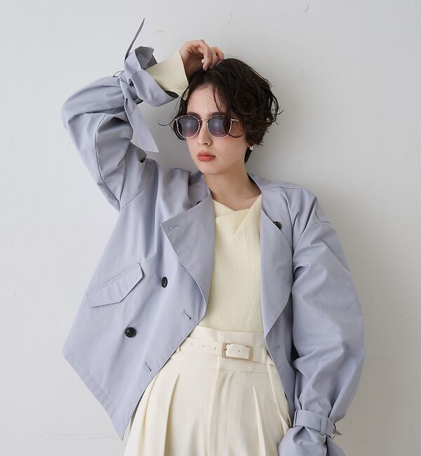 Rouge vif「【撥水・防花粉加工】【一部店舗限定】キャンディスリーブショートトレンチコート」|トレンチコート|