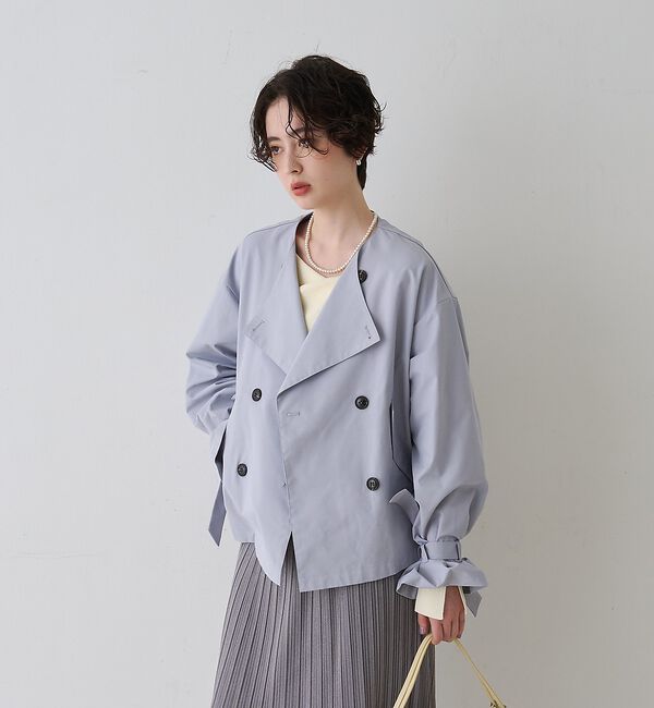 Rouge vif「【撥水・防花粉加工】【一部店舗限定】キャンディスリーブショートトレンチコート」|トレンチコート|