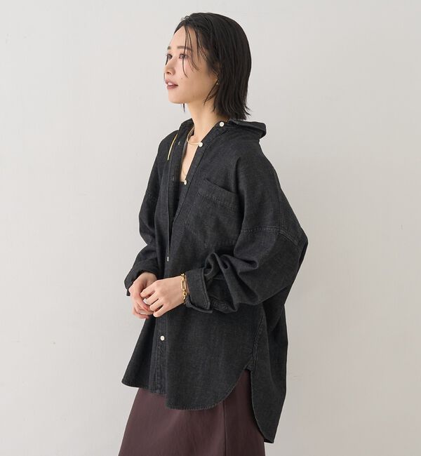 Rouge vif「【2026SS新作】【ロングセラー】NEW オーバーサイズデニムシャツ」|シャツ・ブラウス|