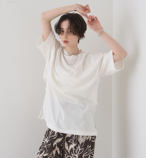 Rouge vif「コットンバックドレープTシャツ/セミロング丈」|Tシャツ・カットソー|