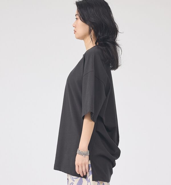 Rouge vif「コットンバックドレープTシャツ/セミロング丈」|Tシャツ・カットソー|