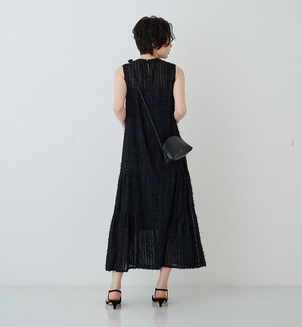 Rouge vif「【人気追加】フェザーノースリーブワンピース」|ワンピース|