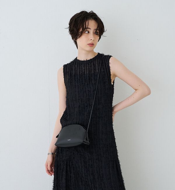 Rouge vif「【人気追加】フェザーノースリーブワンピース」|ワンピース|