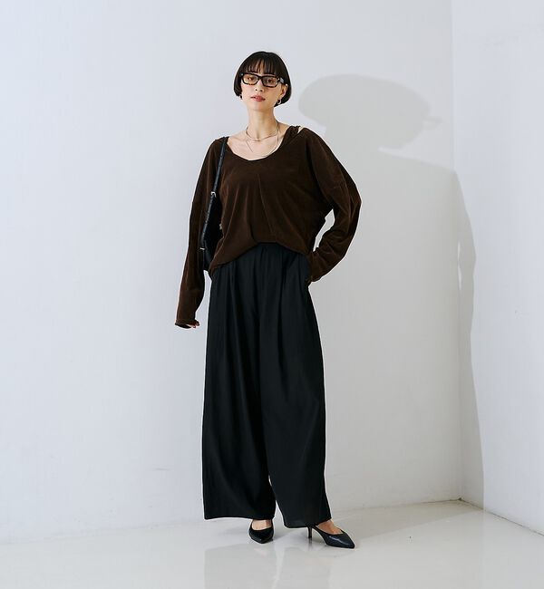 Rouge vif「【セットアップ対応】フィブリルイージーパンツ/ウエストゴム」|その他|