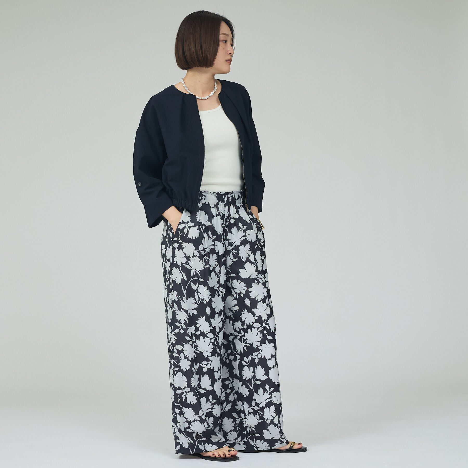 qualite「【接触冷感・吸水速乾・UV】シアサッカーブルゾン /セットアップ対応」|ブルゾン・スタジャン|