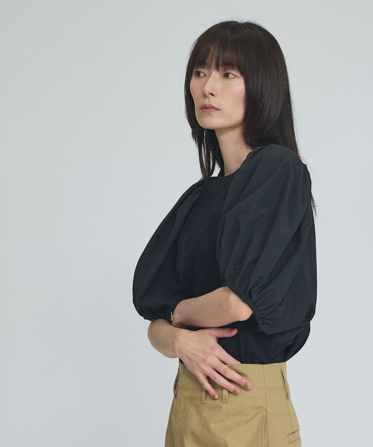 qualite「タフタスリーブプルオーバー」|Tシャツ・カットソー|