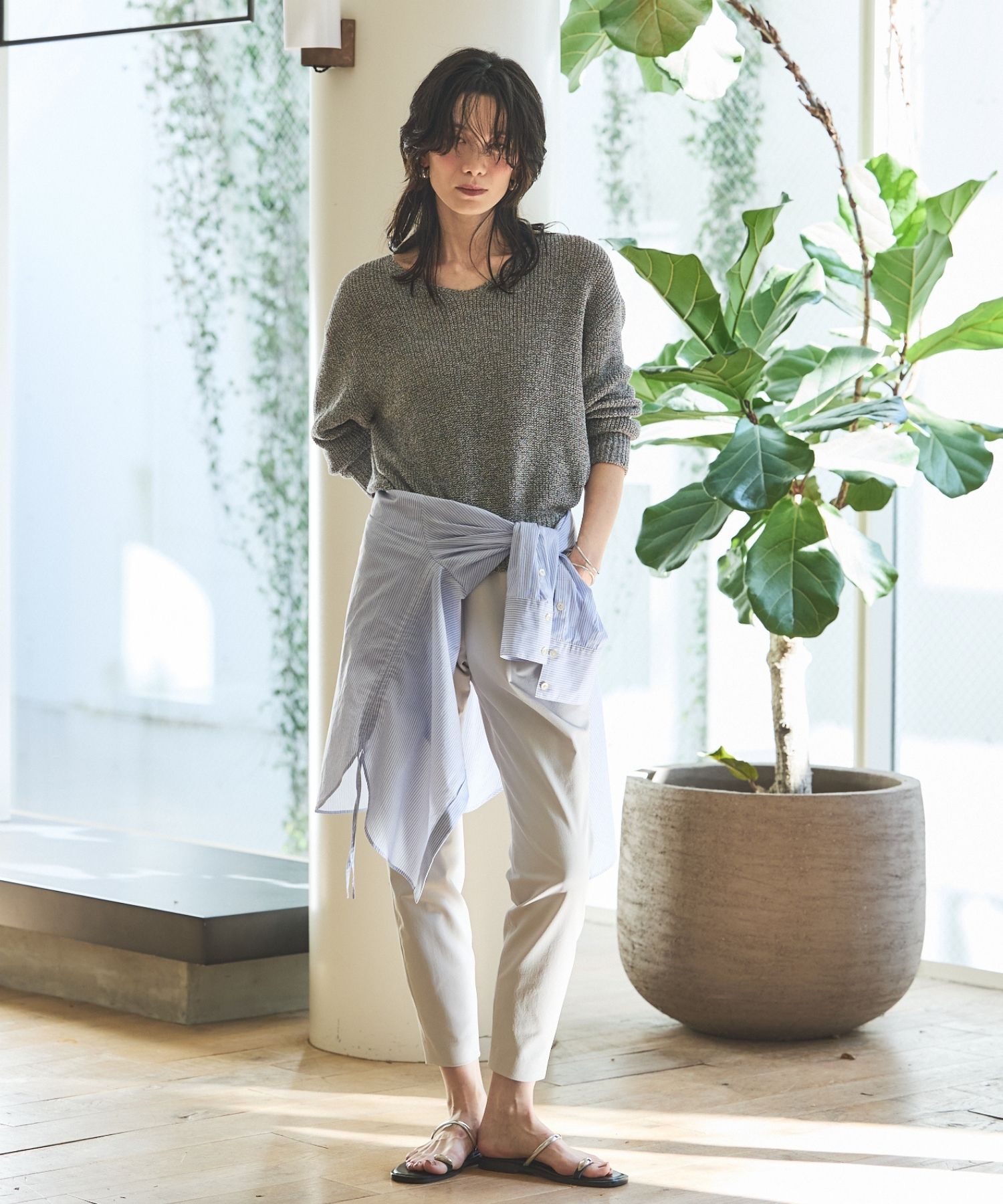 qualite「【愛され続ける名品パンツ！新色追加】2WAYストレッチタックパンツ」|その他|