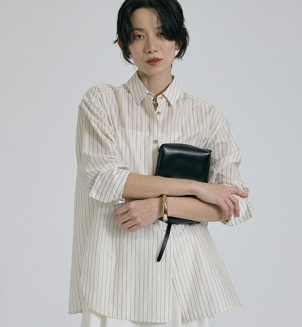 qualite「ラメストライプシャツ」|シャツ・ブラウス|
