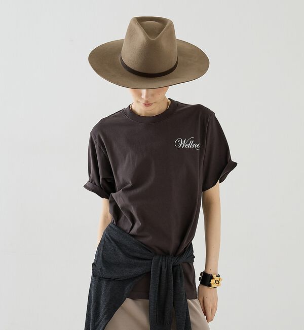 The Store by C' 「【Sporty&Rich】Soho T-Shirt／ロゴTシャツ」|Tシャツ・カットソー|ブラウン