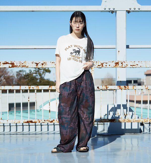 NOMINE「【セットアップ着用可】スプラッシュプリントドロスト パンツ」|その他|