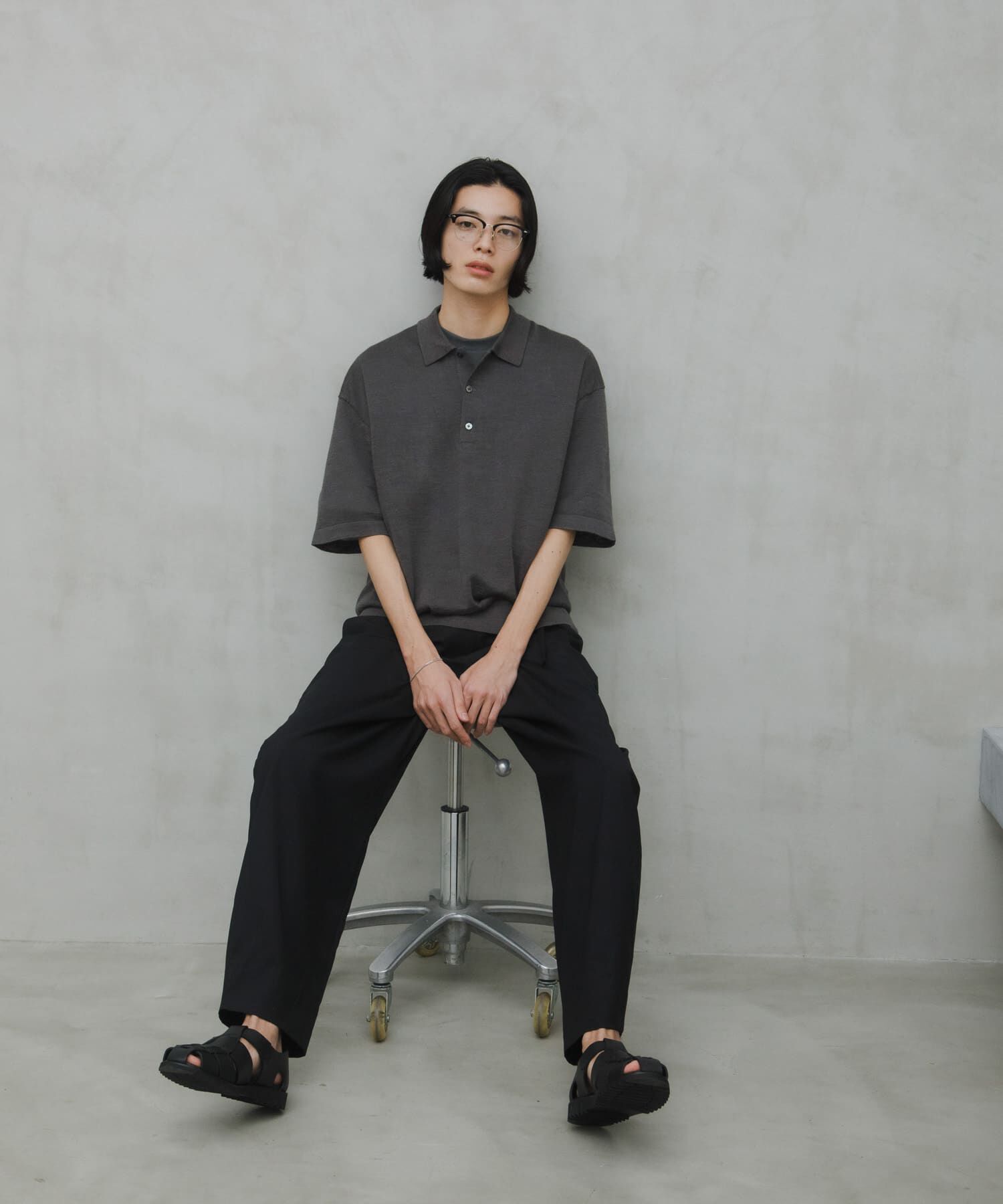 URBAN RESEARCH DOORS「Ramie High Gauge KnitPolo」|ポロシャツ|