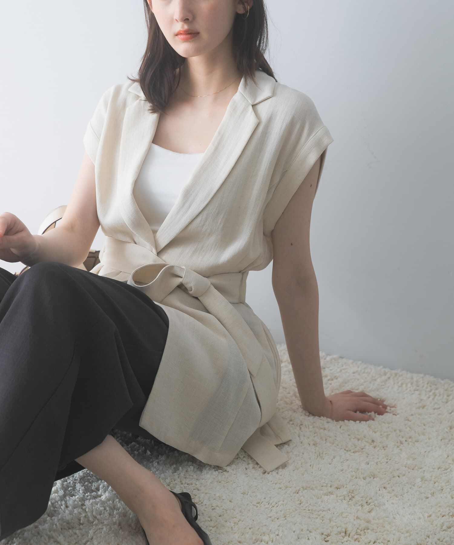 URBAN RESEARCH ROSSO「ベルテッドウエストシェイプジレ」|ダウンベスト・ベスト|