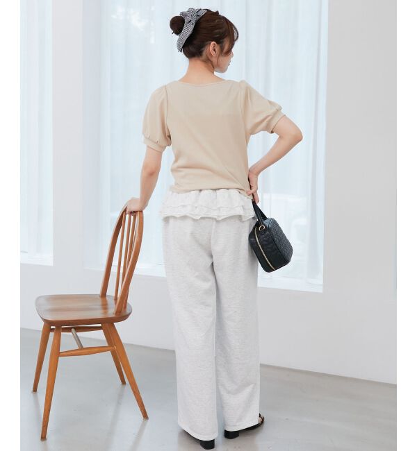  「フリルレイヤードスウェットパンツ」|その他|