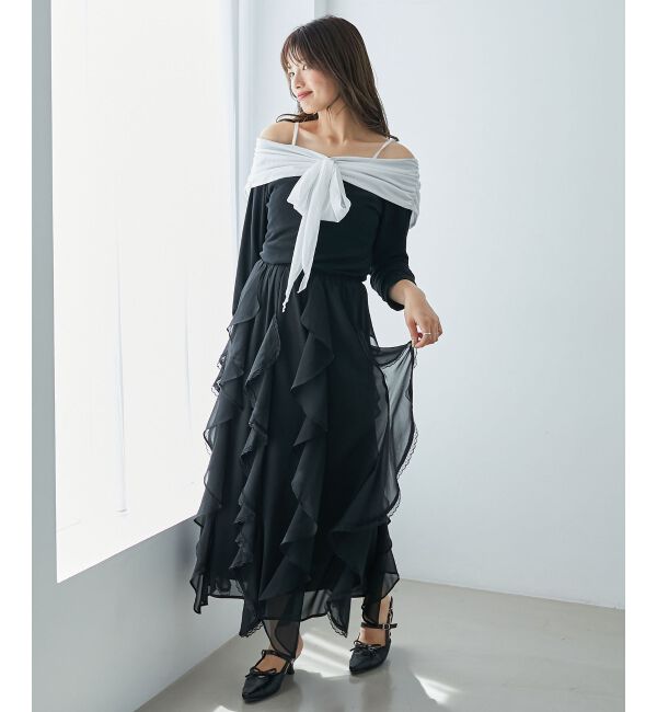  「オフショルリボントップス」|Tシャツ・カットソー|