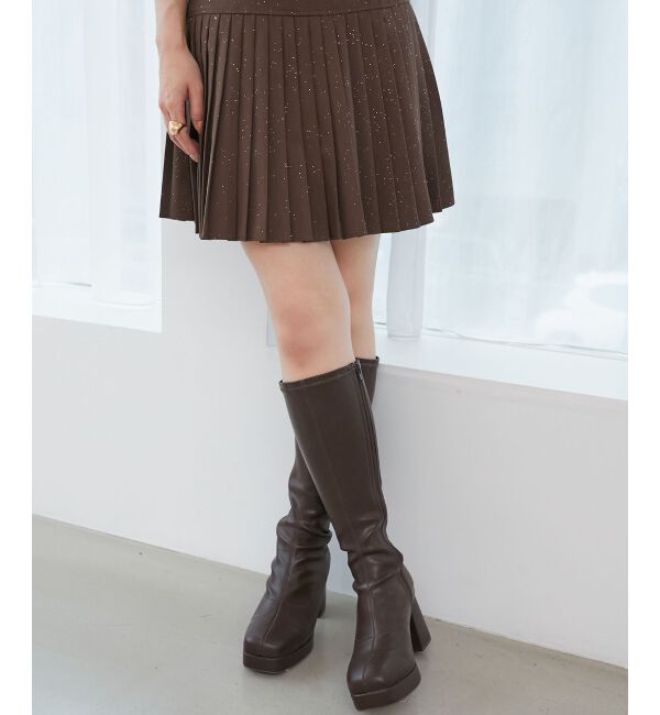  「美脚ストレッチロングブーツ」|ロングブーツ|