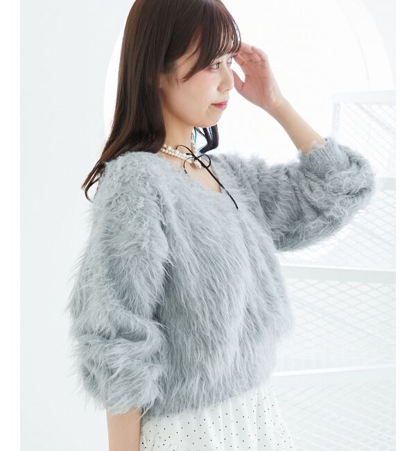  「ふわふわカシュクールニット」|ニット・セーター|