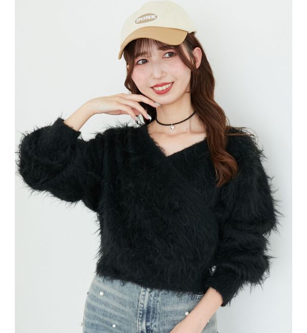  「ふわふわカシュクールニット」|ニット・セーター|