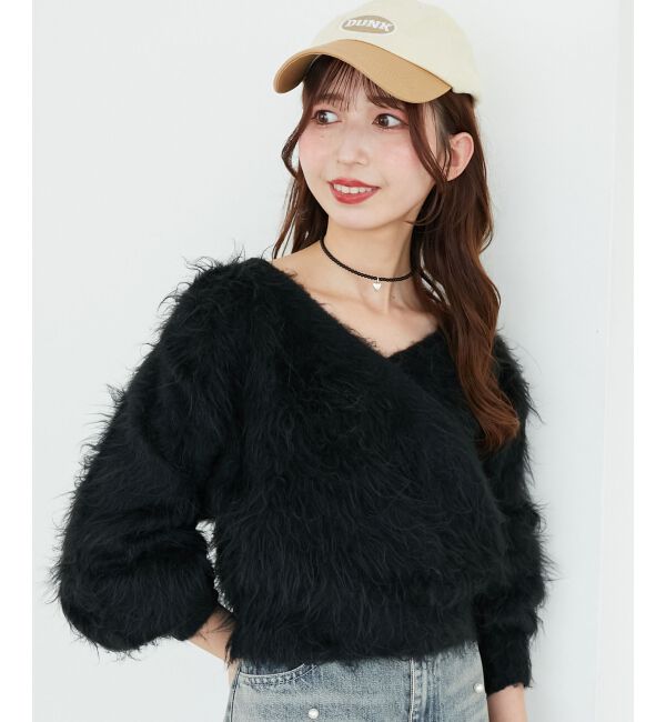  「ふわふわカシュクールニット」|ニット・セーター|