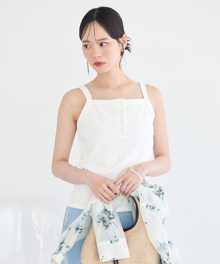 earth music&ecology「【接触冷感・抗菌防臭】ヘンリーネックキャミソール」|インナー|
