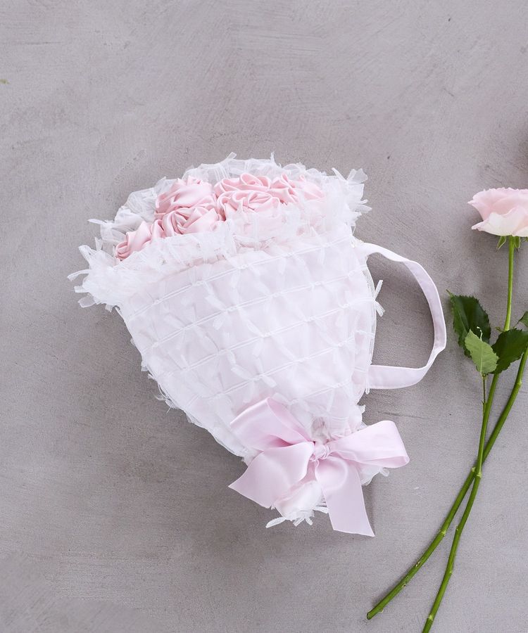 Maison de FLEUR「【WEB限定カラーあり】フラワーブーケポーチ」|ポーチ|ライトピンク