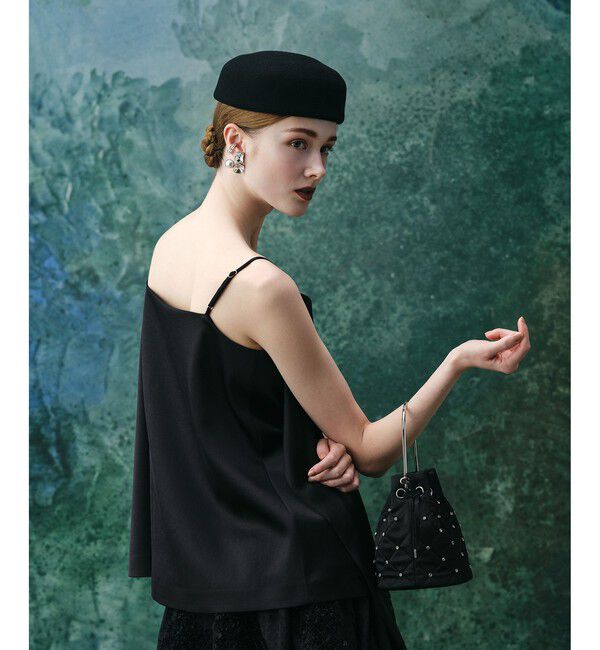 LOULOU WILLOUGHBY「【LOULOU WILLOUGHBY 】キルティングビジュー巾着ショルダーバッグ」|ショルダー・メッセンジャー|