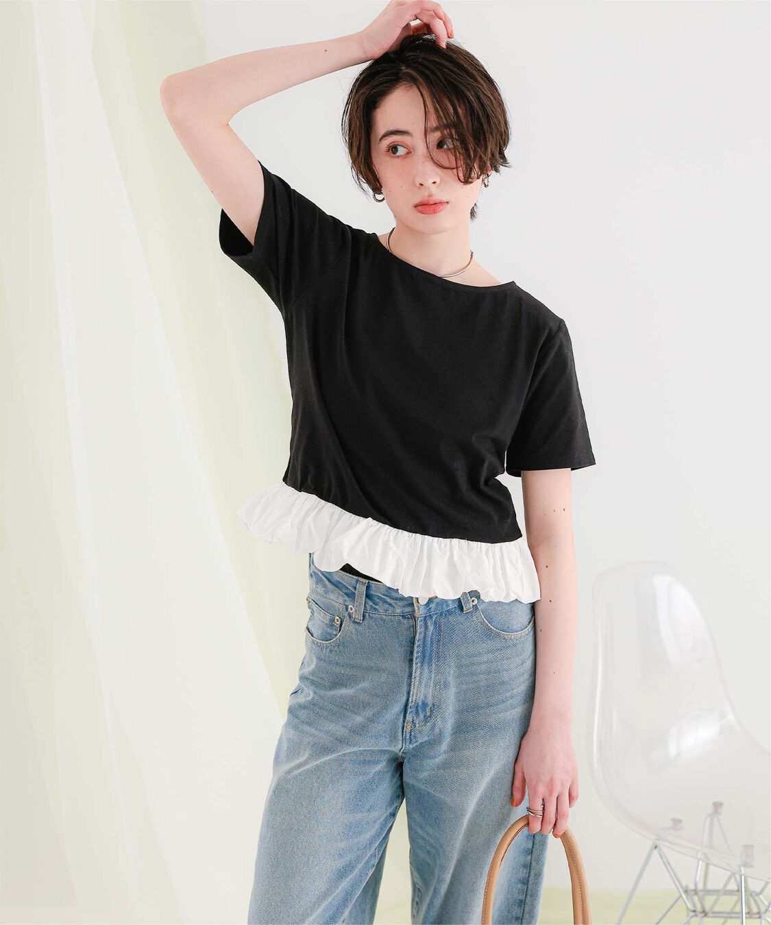 titivate「チビバルーン半袖トップス」|Tシャツ・カットソー|