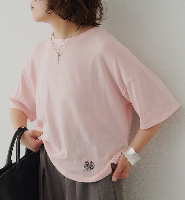  「【F&B】オーガニックコットンTシャツ」|Tシャツ・カットソー|ピンク