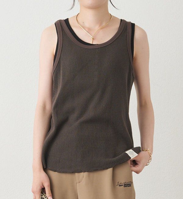  「コットンメッシュタンクトップ」|タンクトップ|