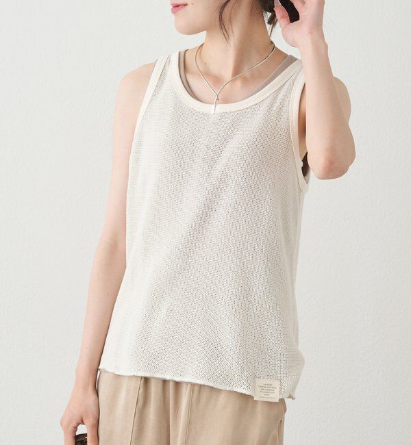  「コットンメッシュタンクトップ」|タンクトップ|