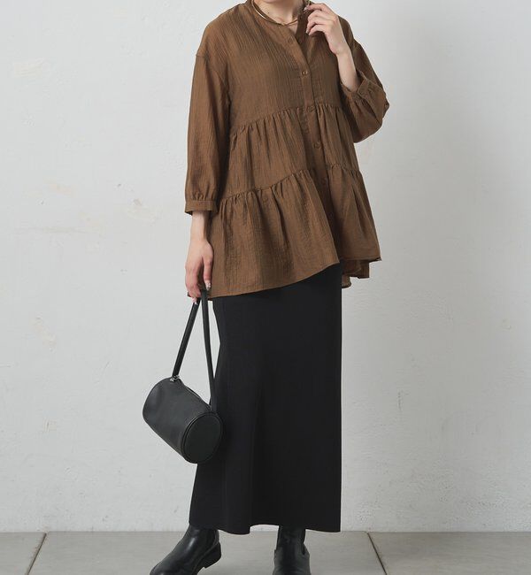  「【WEB限定カラーあり】シアーノーカラーブラウス」|シャツ・ブラウス|
