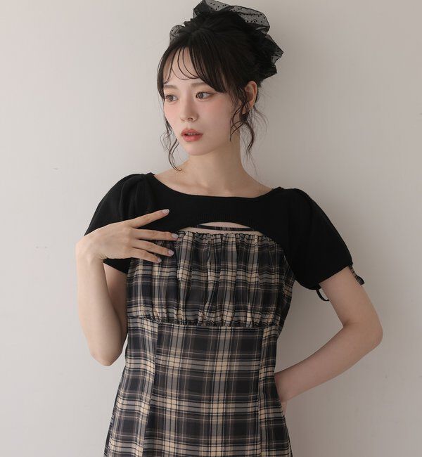  「【WEB限定リバイバル】ニットセットキャミワンピース」|ワンピース|