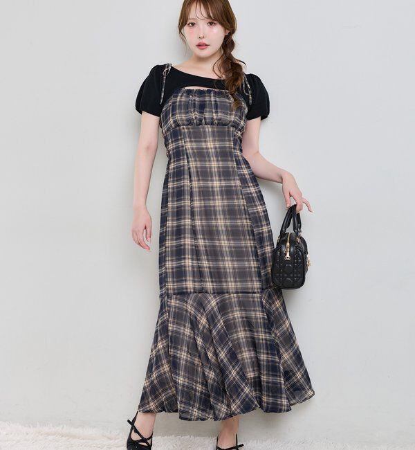  「【WEB限定リバイバル】ニットセットキャミワンピース」|ワンピース|