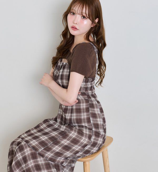  「【WEB限定リバイバル】ニットセットキャミワンピース」|ワンピース|