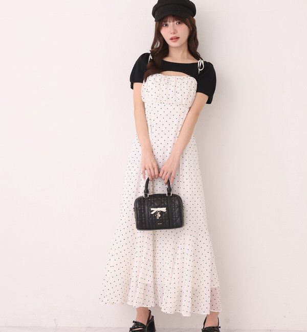  「【WEB限定リバイバル】ニットセットキャミワンピース」|ワンピース|