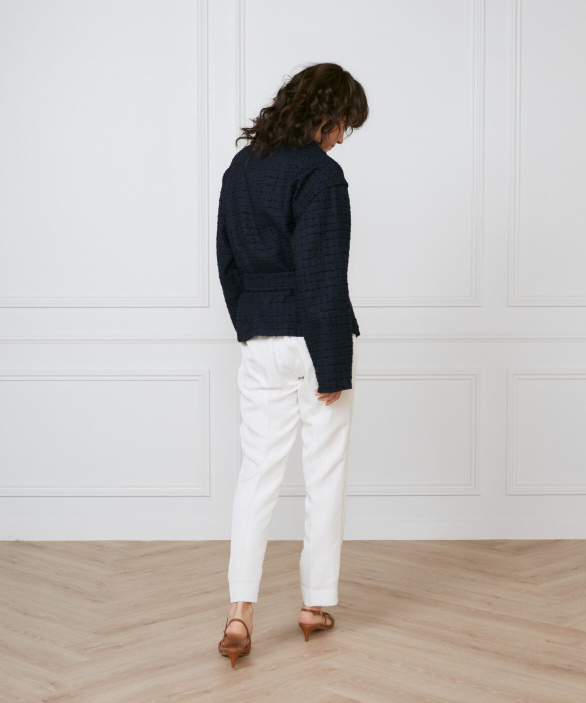 INED「ツイードショートコート《la veille by SUPERIOR CLOSET》」|ピーコート|