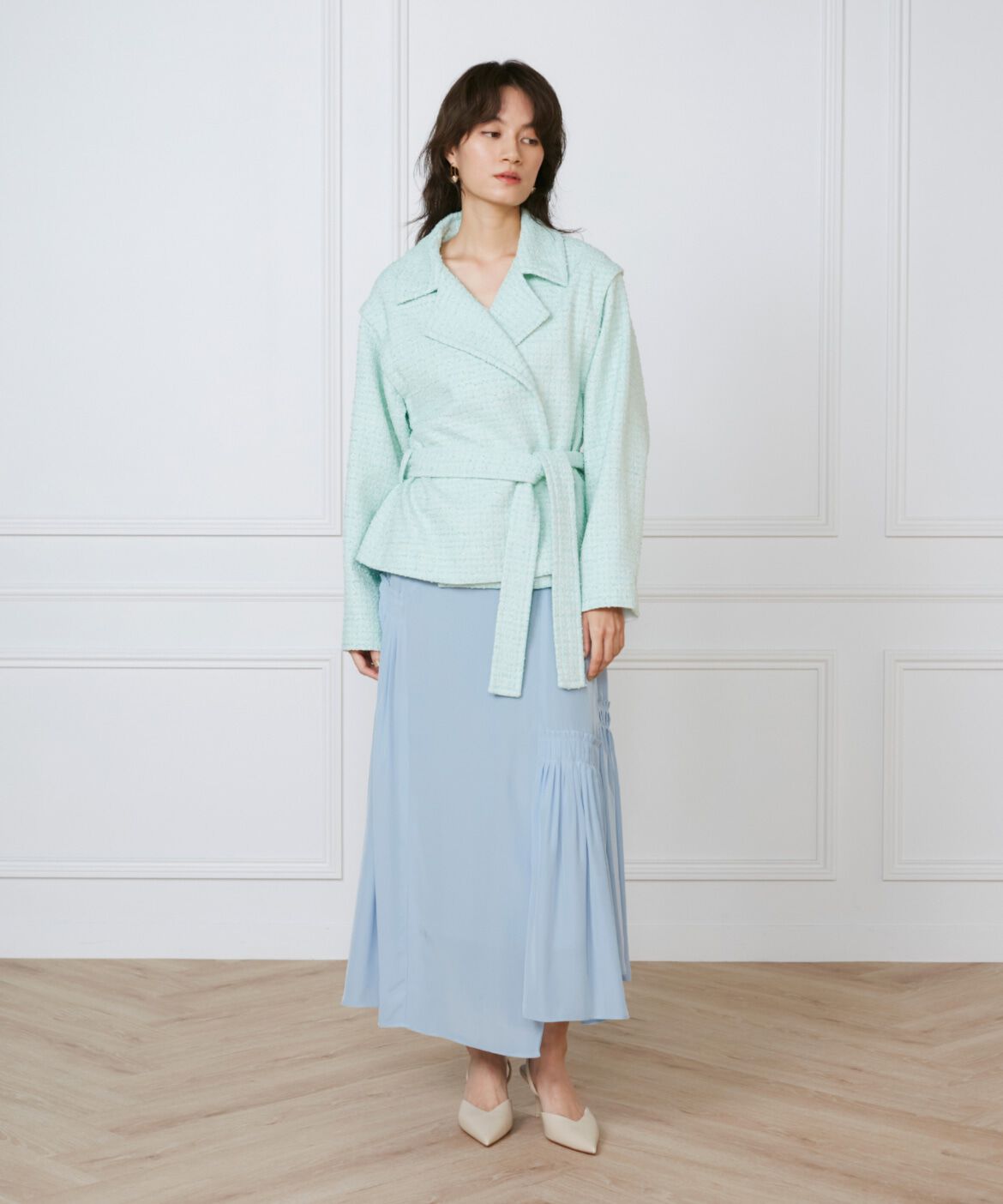 INED「ツイードショートコート《la veille by SUPERIOR CLOSET》」|ピーコート|