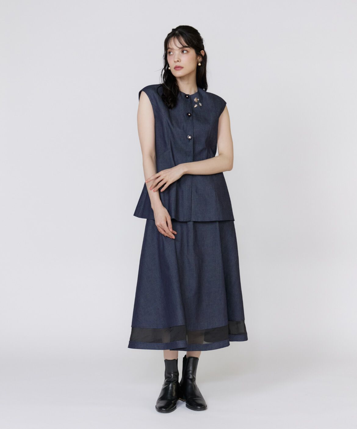 Maglie le cassetto「《美人百花9月号掲載》《ﾌﾗﾝﾄﾞﾙ45周年限定ｺﾚｸｼｮﾝ》ｼｱｰﾄ 」|ダウンベスト・ベスト|